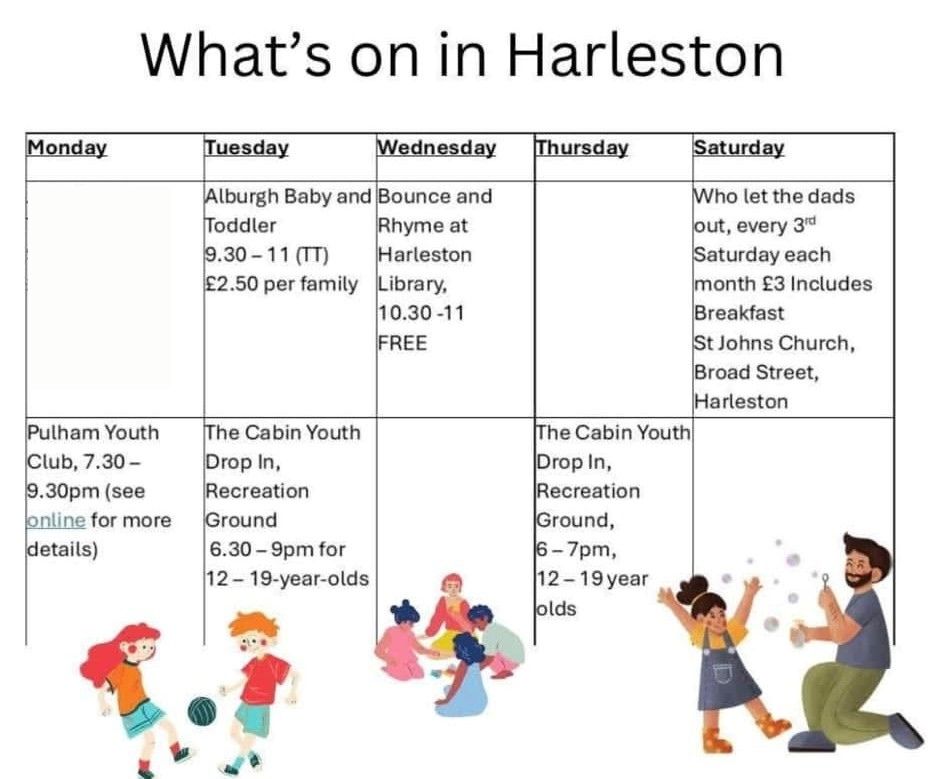 What’s on in Harleston youth activities